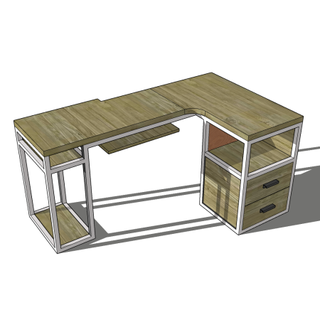  Компьютерный стол лофт Game-01 из Сосны    